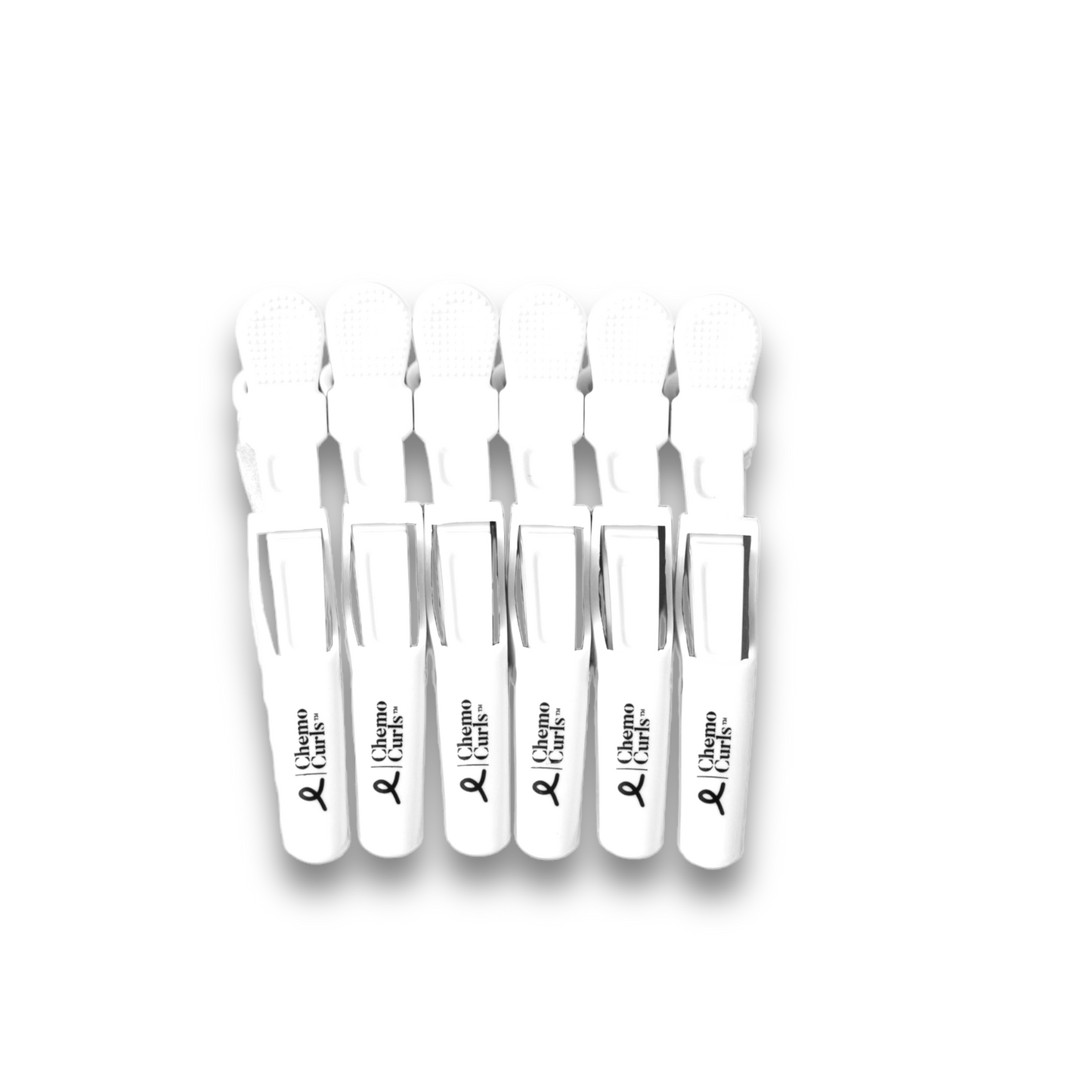 White Alligator Hair Clips