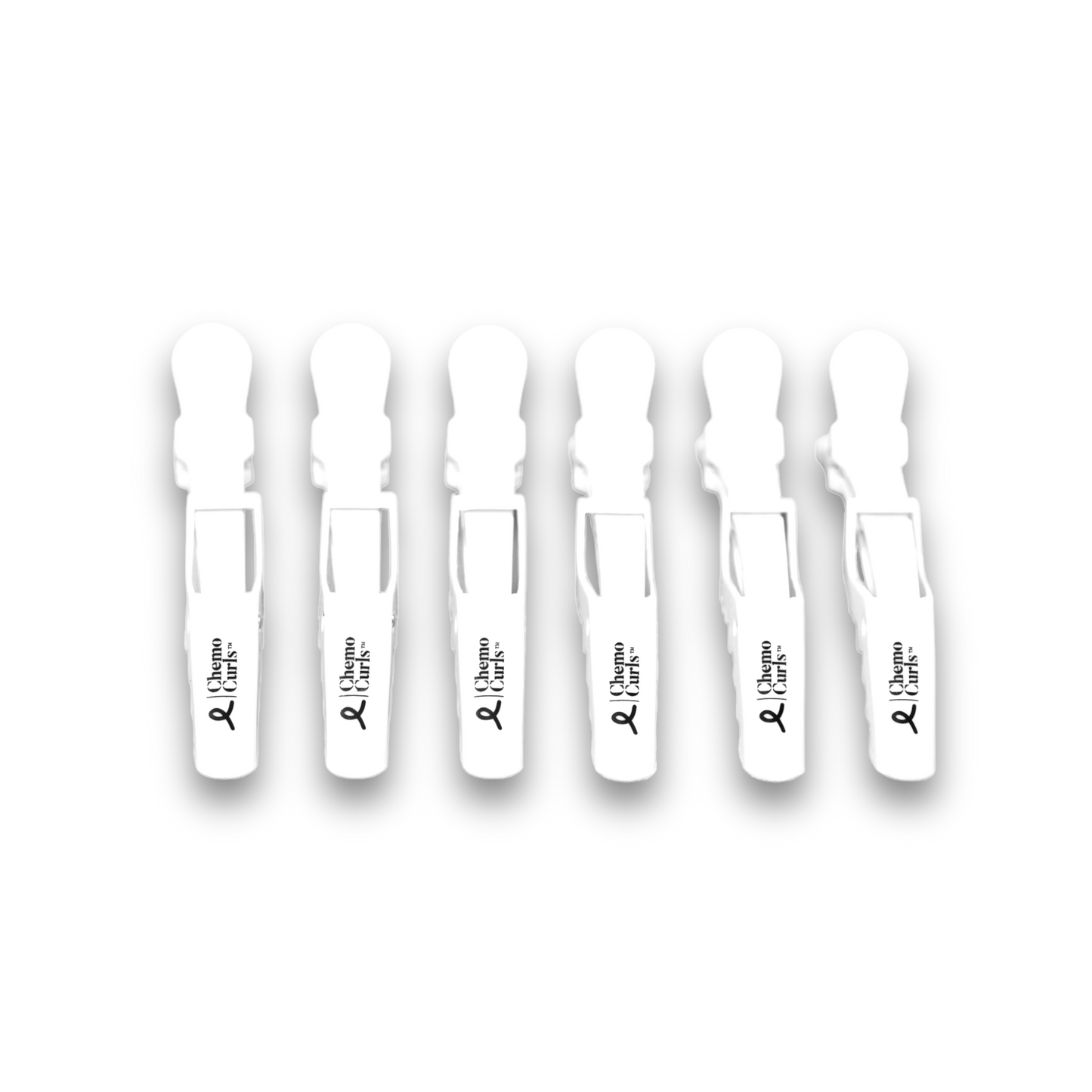 White Alligator Hair Clips