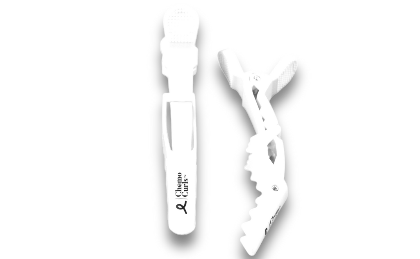 White Alligator Hair Clips