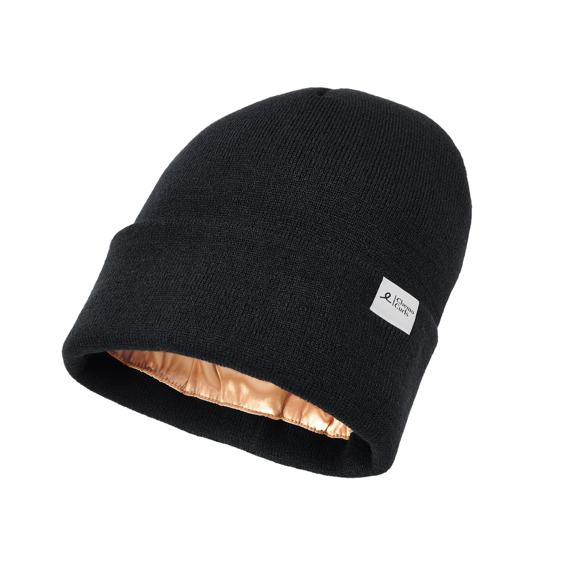 Red Knit Beanie Acrylic Winter Hat Women Satin Lined Knit Beanie